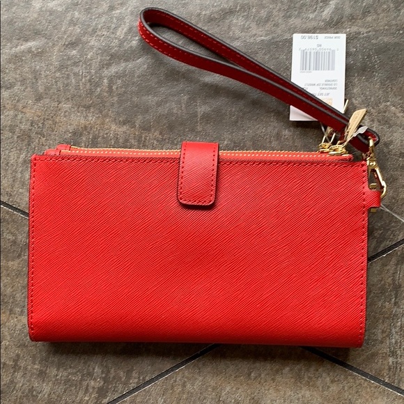 MICHAEL KORS LG DOUBLE ZIP WRISTLET FLAME - Picture 11 of 16